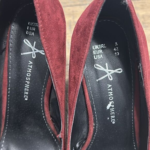 NWOT Atmosphere suede chunk heels size 10 - Picture 7 of 9